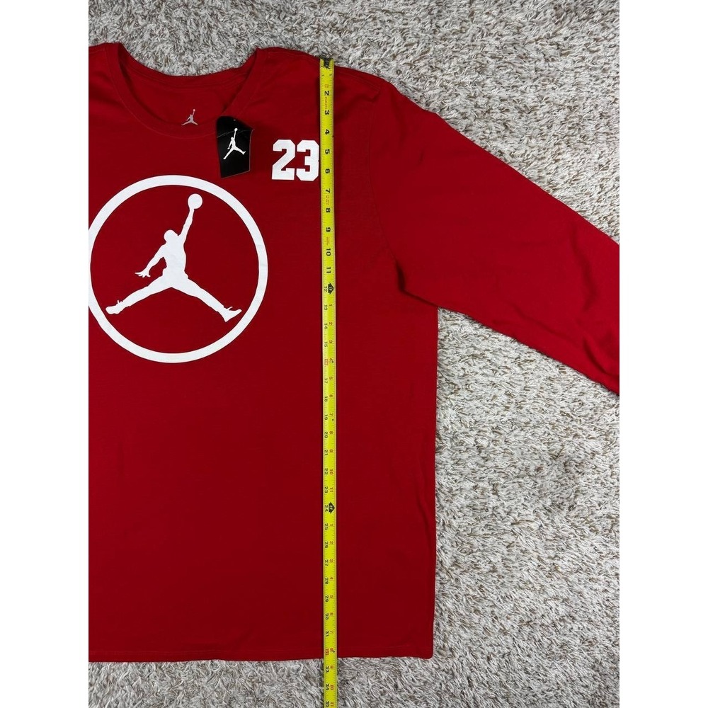 Nike Air Jordan Jumpman Long Sleeve T-Shirt Red Graphic Logo Men's 3XL NWT - Picture 6 of 13